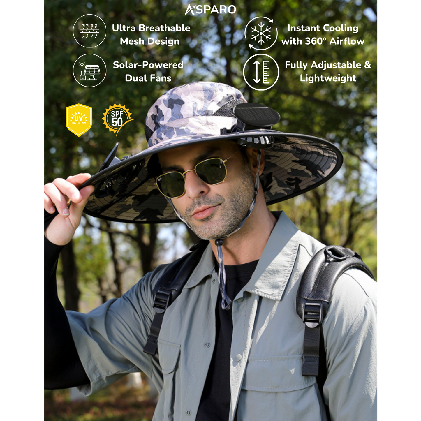 Asparo SolarBreeze™ Sun Hat
